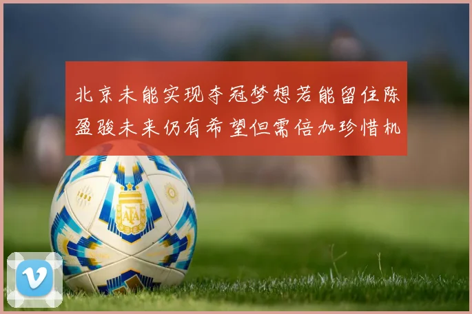 北京未能实现夺冠梦想若能留住陈盈骏未来仍有希望但需倍加珍惜机会